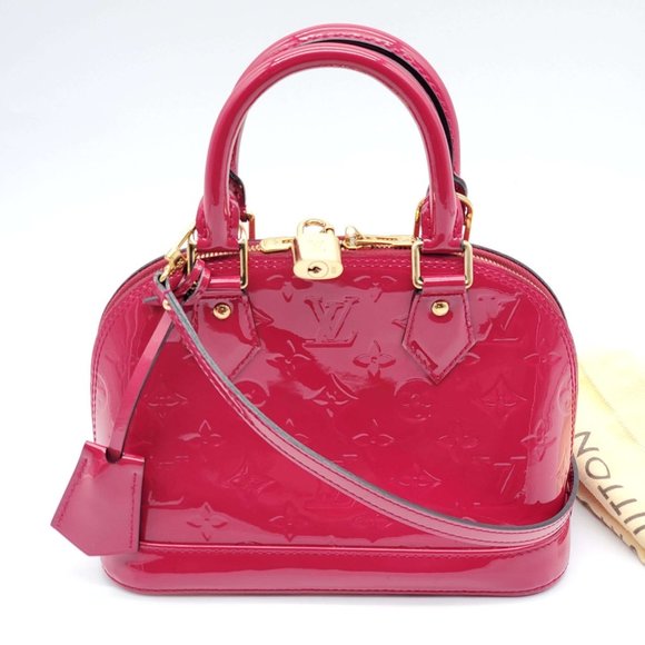 Louis Vuitton Handbags - 100% Authentic Louis Vuitton Alma BB Vernis Fuchsia Crossbody Bag